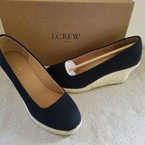 J. Crew Canvas Espadrille Wedges. Size 8 NEW!